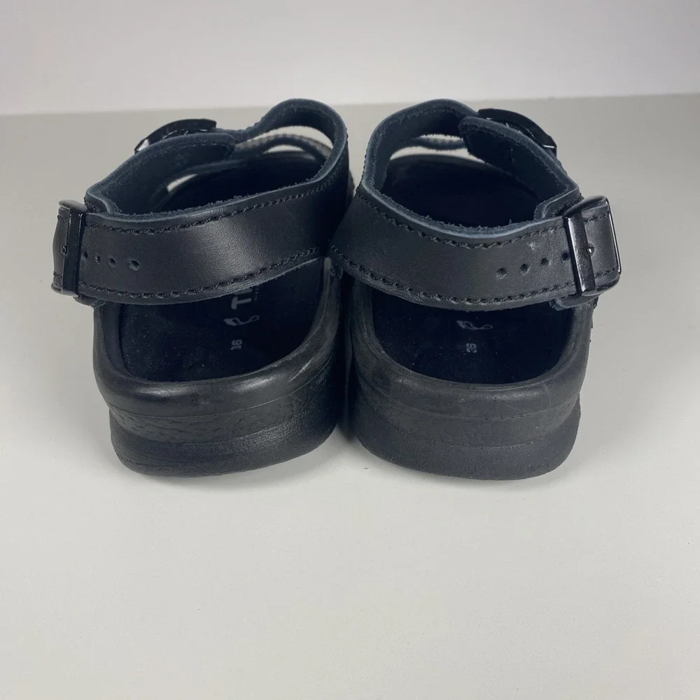 Birkenstock Tatami Men/Boy Size EU 36 US 3.5 Black Leather Double Strap Sandal - Picture 6 of 8